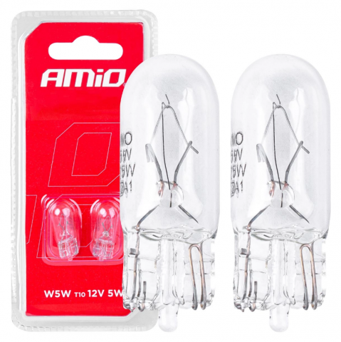 Automobilinė lemputė T10 (W5W) 12V 5W AMiO